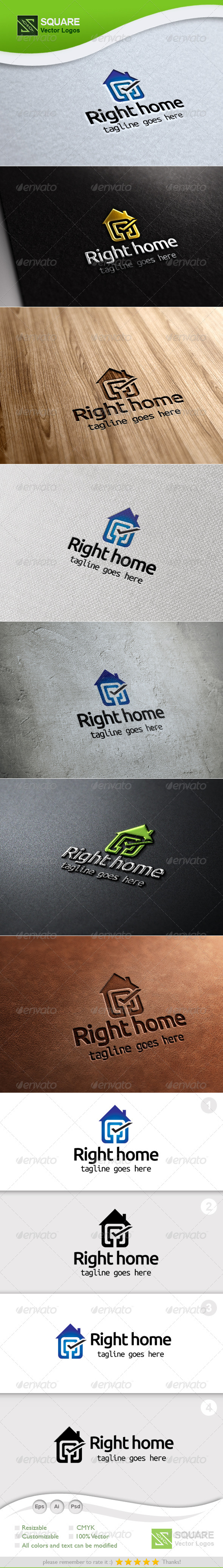 Tick, House Vector Logo Template - Symbols Logo Templates