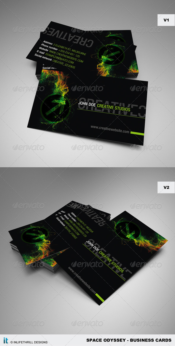 Space Odyssey - Business Cards - Grunge Business Cards