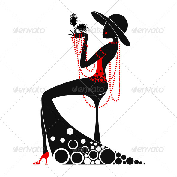 Woman and Man Artdeco Style Illustrations, Vectors | GraphicRiver