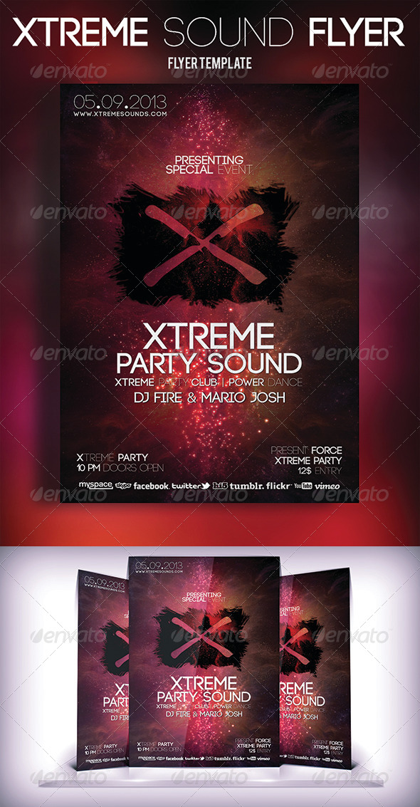 Xtreme Sound Flyer - Clubs & Parties Events