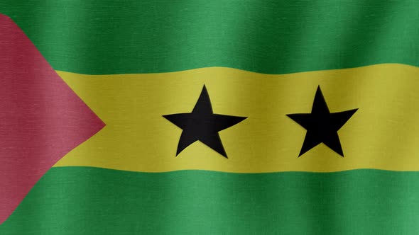 The National Flag of Sao Tome and Principe