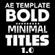 Bold Minimal Titles - VideoHive Item for Sale