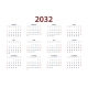 Calendar Planner for 2032 