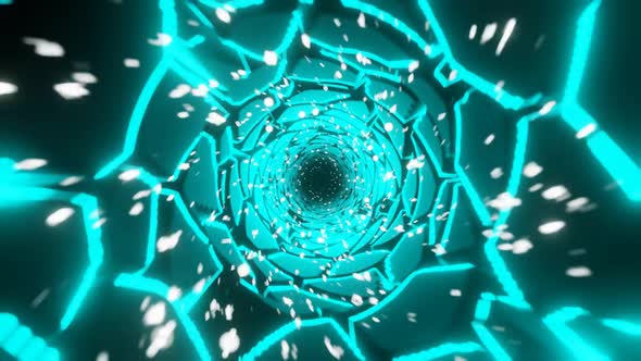Seamlessly Looped Vj Abstract Satisfying Trip In Colorful Circular Endless Tunnel Background