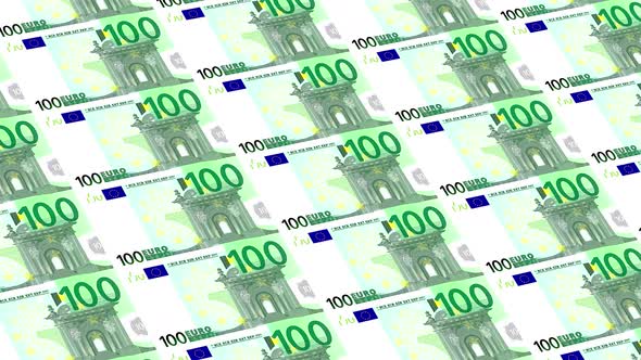 100 Euro Note Money Loop Background 4K 13