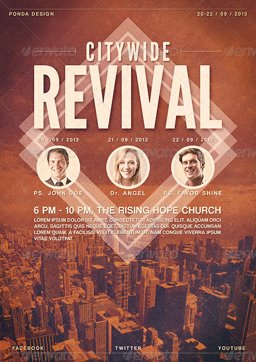 Citywide Revival Flyer/Poster Template by JunPonda | GraphicRiver