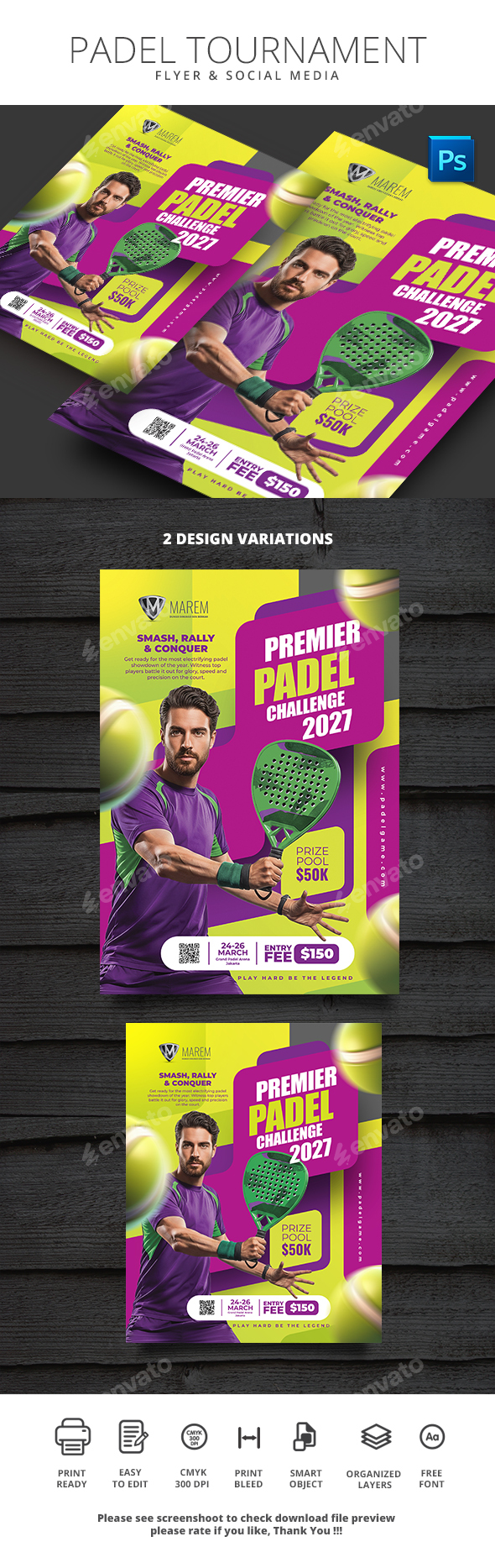 Padel Tournament Flyer and Social Media