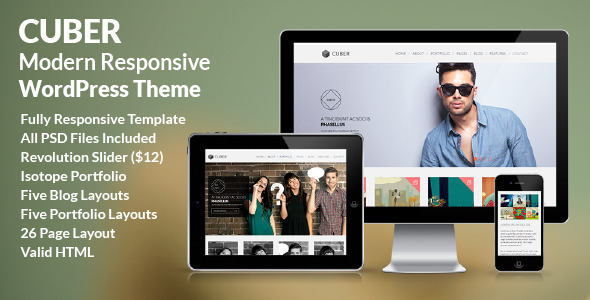 Cuber - Modern Responsive Minimal WordPress Theme - Creative WordPress