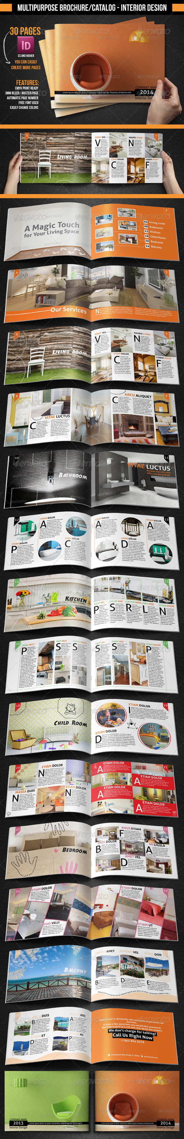 Multipurpose Brochure/Catalogue - Interior Design - Brochures Print Templates