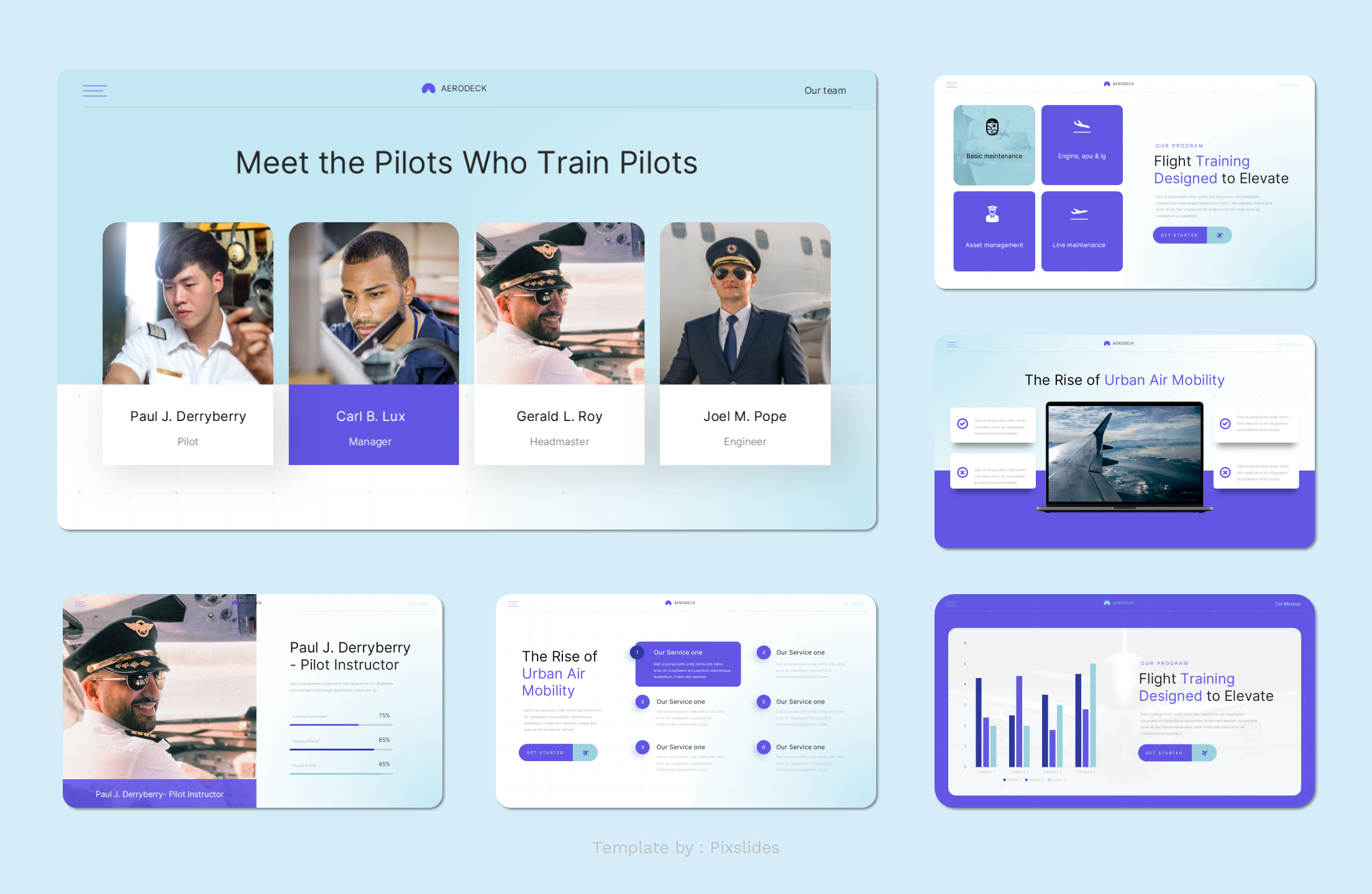 Aerodeck - Aviation Keynote Presentation Template, Presentation Templates