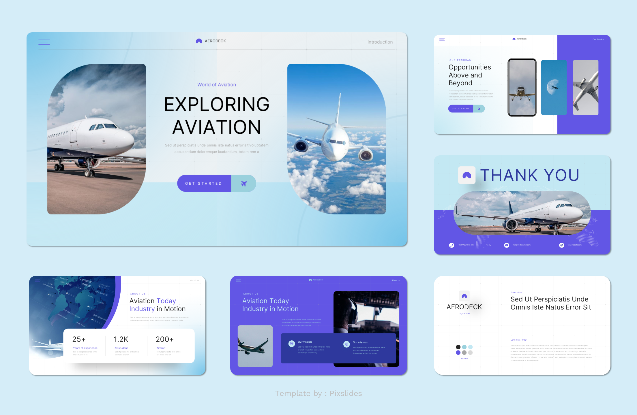 Aerodeck - Aviation Keynote Presentation Template, Presentation Templates