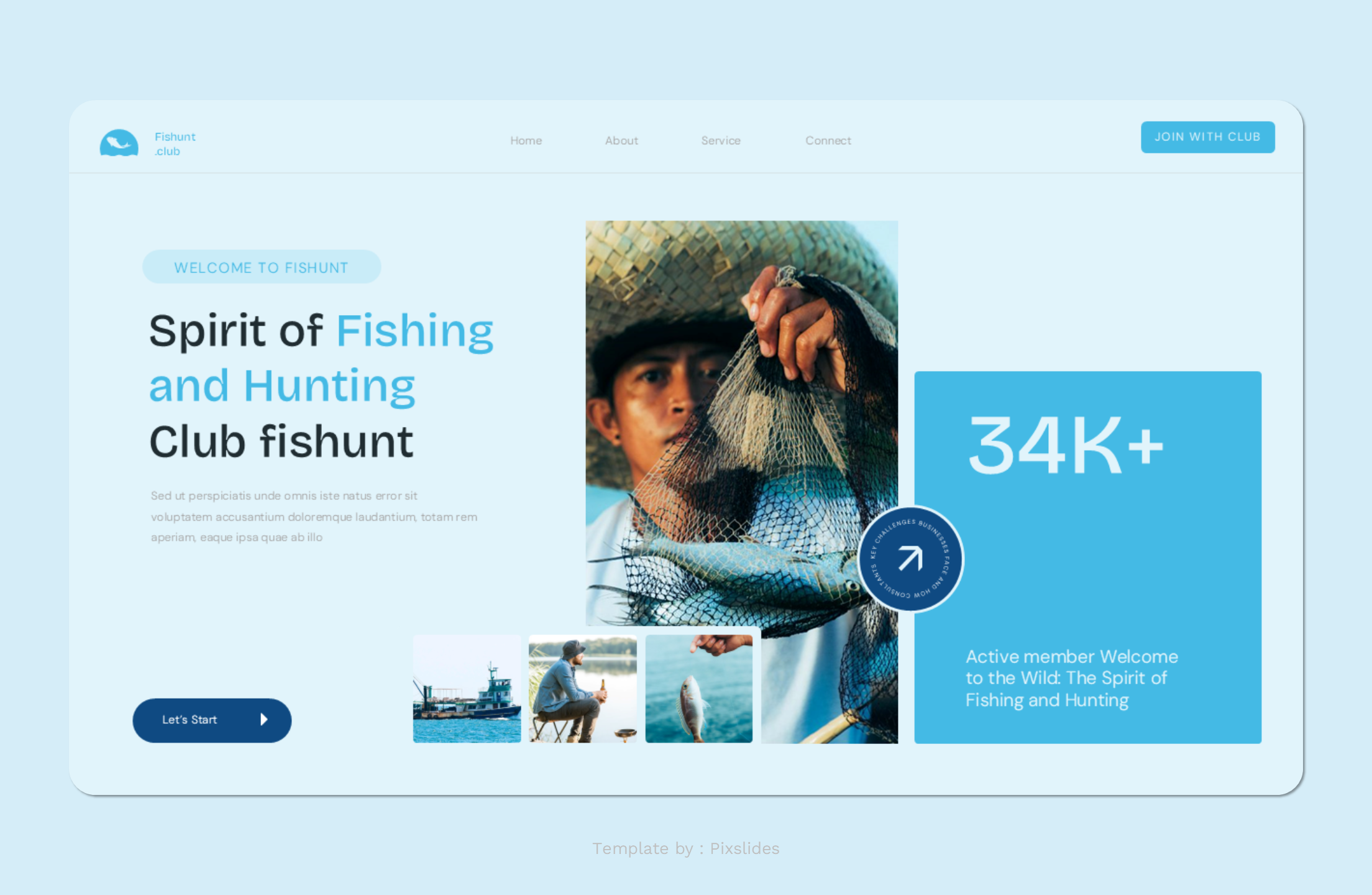Fishunt - Fishing & Hunting Club PowerPoint Presentation Template ...