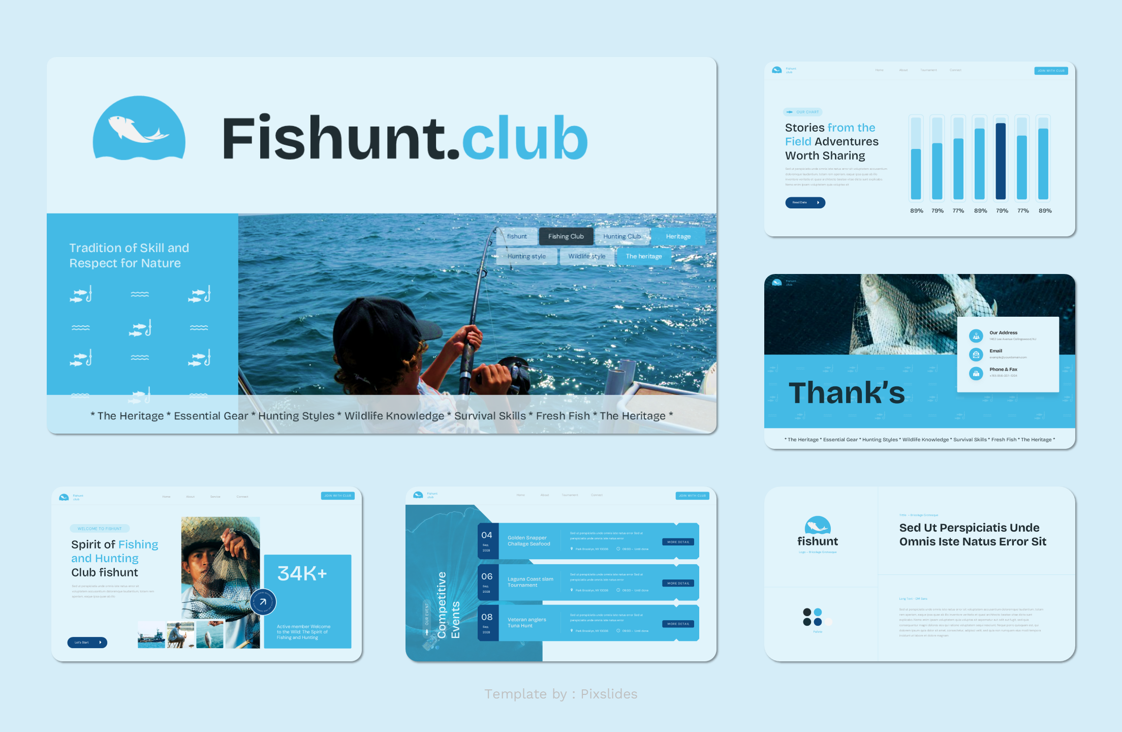 Fishunt - Fishing & Hunting Club PowerPoint Presentation Template ...
