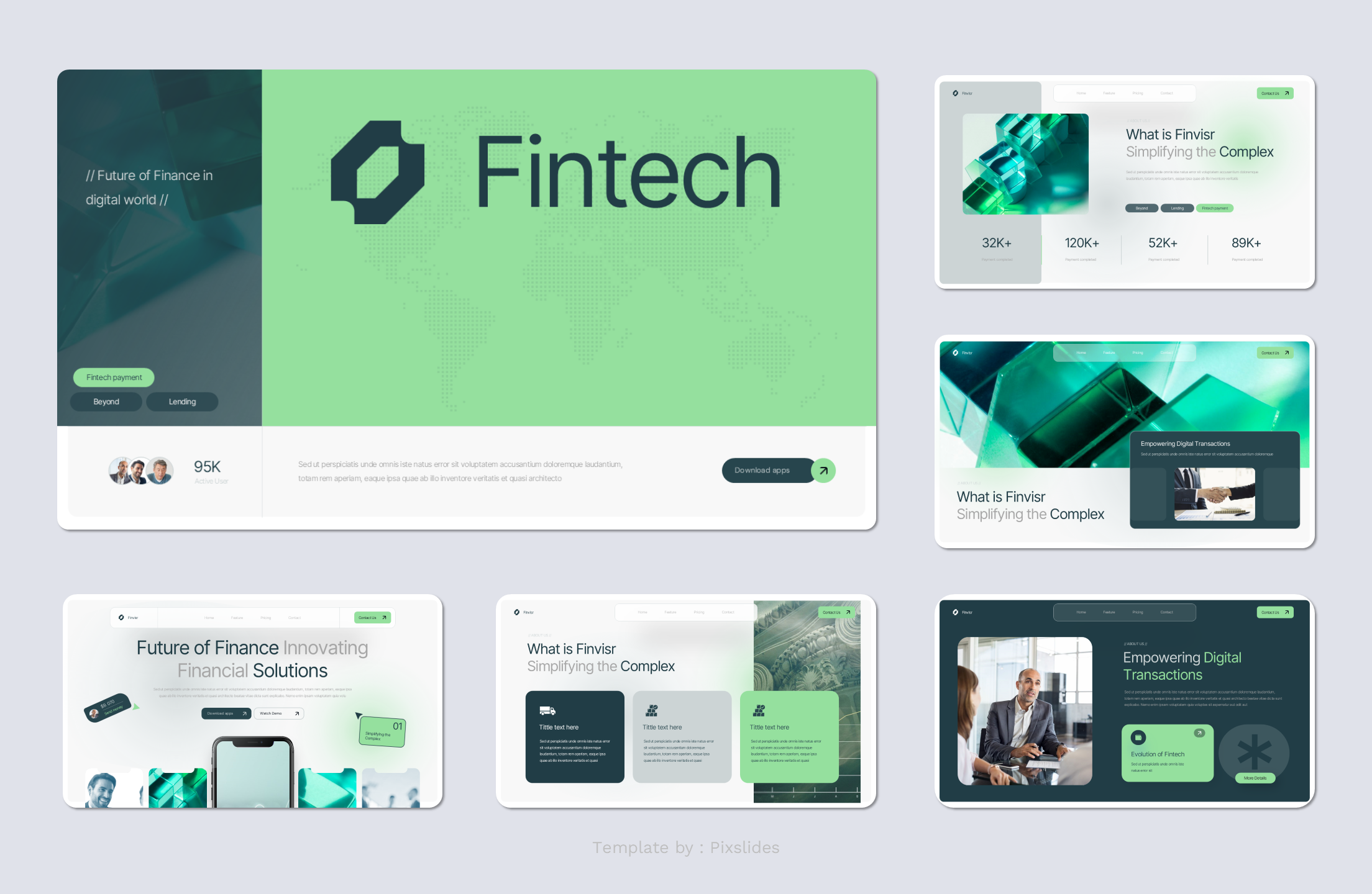 Finvisr - Fintech Pitch Deck Keynote Presentation Template ...