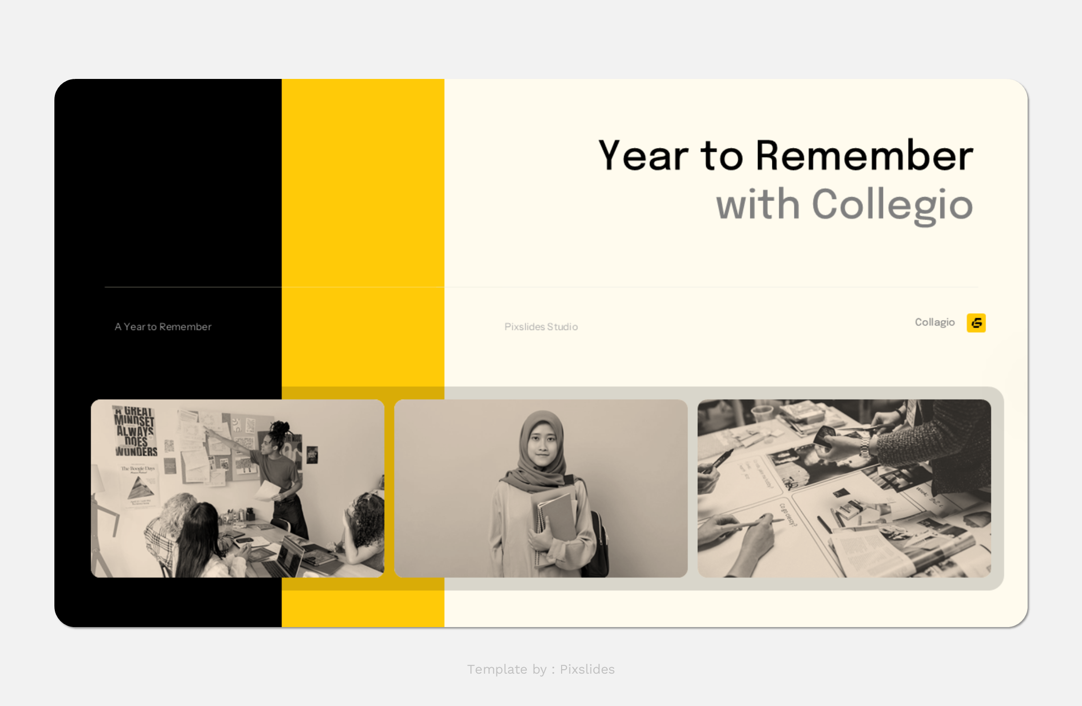 Photo Collage - School Yearbook Keynote Presentation Template ...
