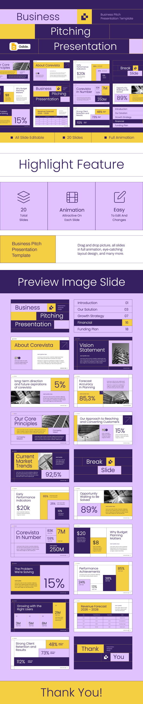 Business Pitch Google Slides Template