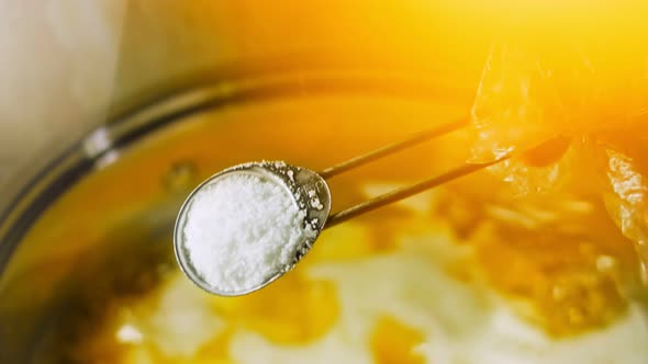 The Cook Adds a Tablespoon of Salt to the Potatoes alt