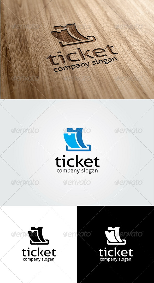 Ticket Logo Template by glaxa | GraphicRiver