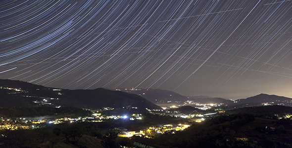 Star Trails over Valley 2 Pack