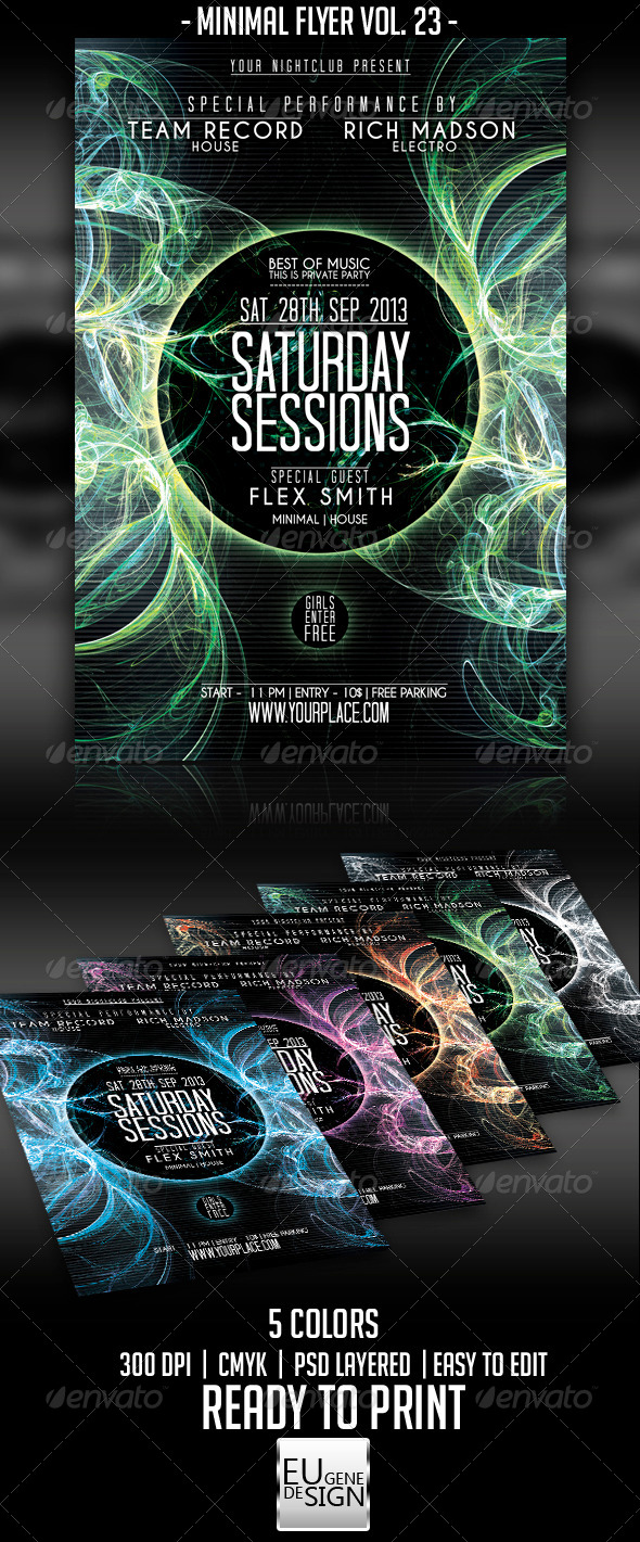 Minimal Flyer Vol. 23 - Clubs & Parties Events