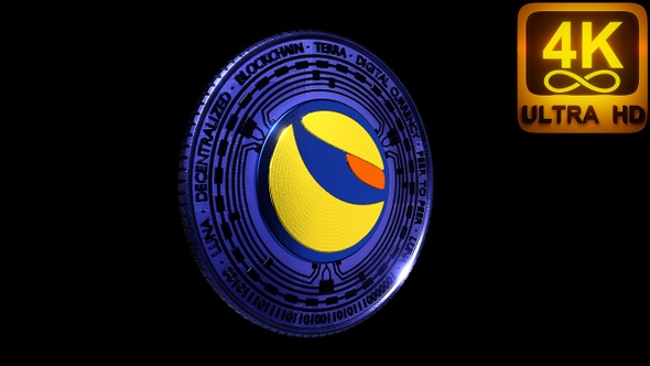 Terra Luna Ust Stablecoin Open Source Network Controlled By Its Stakeholders. A 3D 4K Coin Animation alt