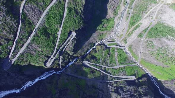 Trollstigen pass from air alt