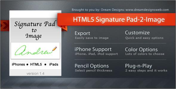 HTML5 Signature Pad - CodeCanyon 409605