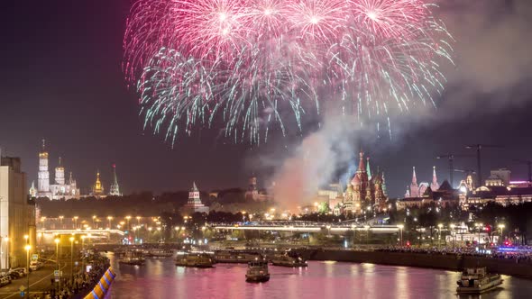 View of Kremlin Fireworks