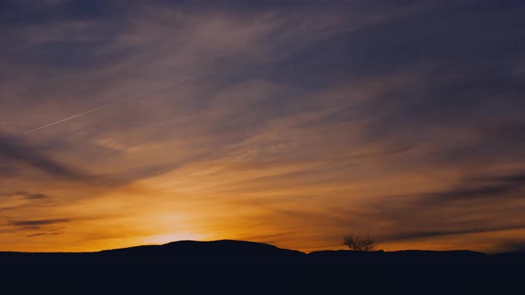 Brilliant Orange and Blue Sunrise Timelapse