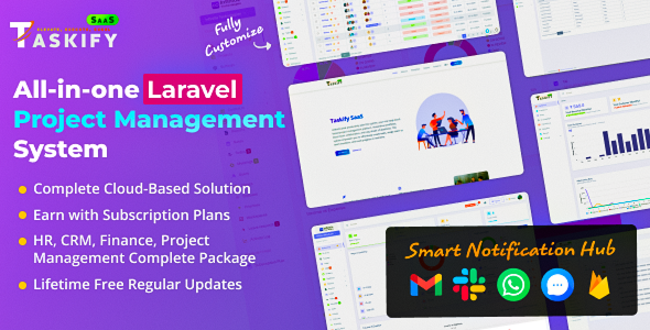 Taskify SaaS - Project Management System in Laravel