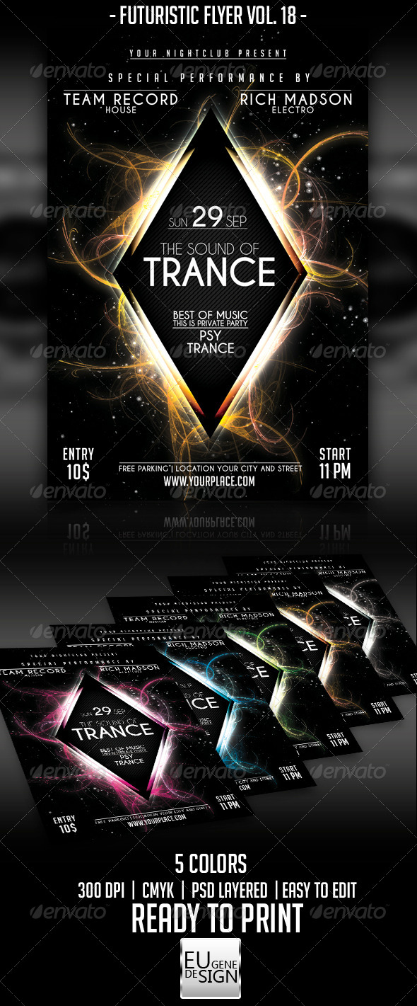 Futuristic Flyer Vol. 18 - Clubs & Parties Events