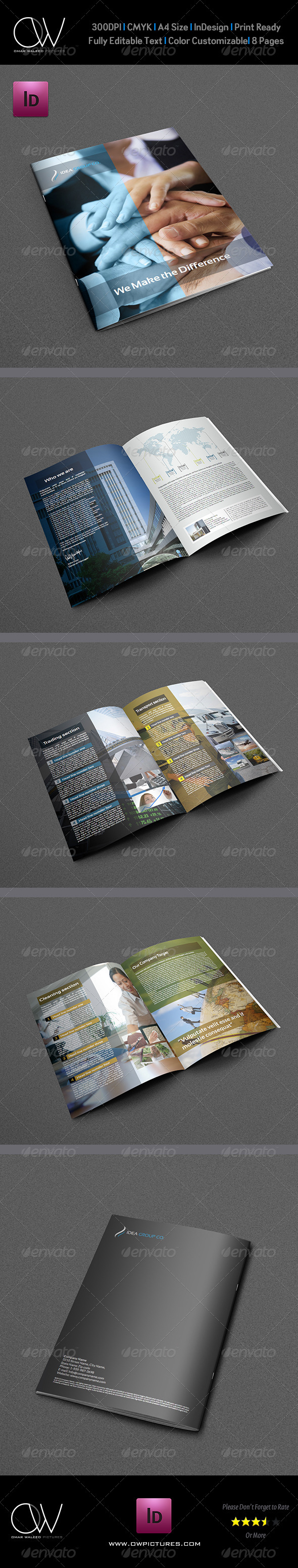 Company Brochure Template Vol.8 - 8 Pages - Brochures Print Templates