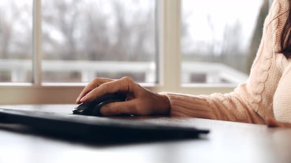 Office House Pc Hands Woman