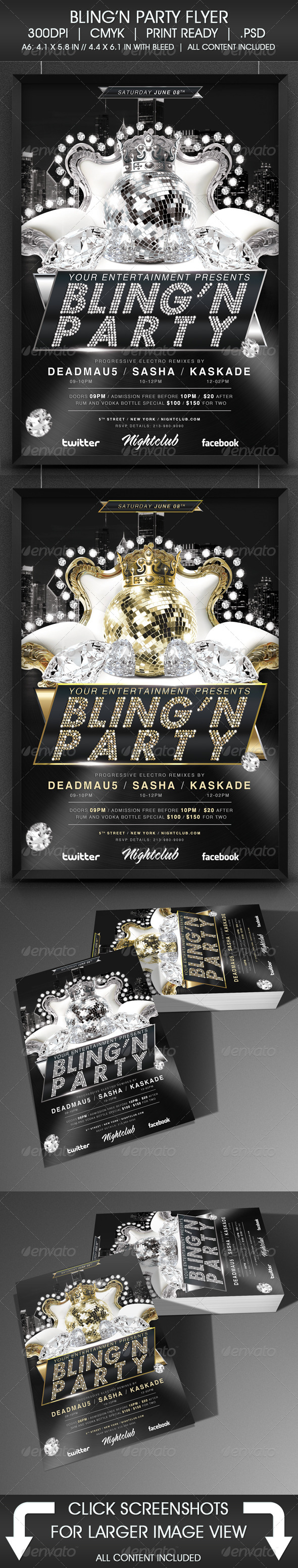 Bling Party Flyer - Events Flyers