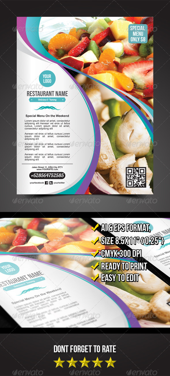 Restaurant Flyer - Print Templates