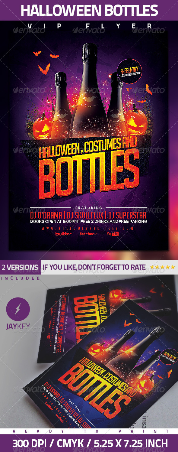 Halloween Bottles Party Flyer