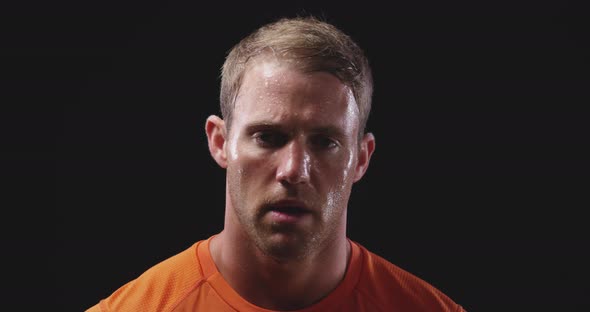 Athletic man after exercise alt