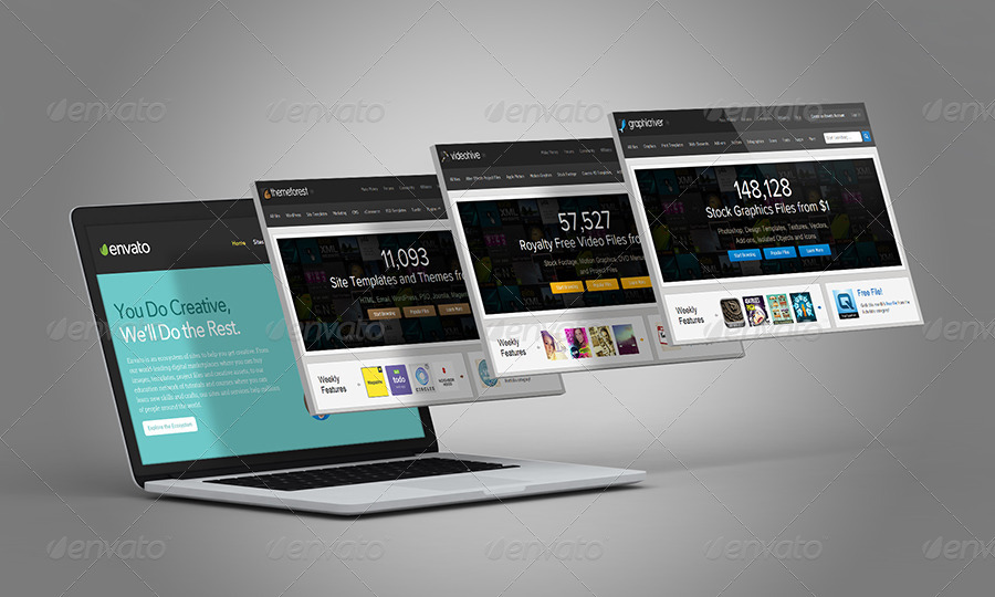 Download Laptop and Website Mock-ups by themedia | GraphicRiver