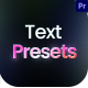 Text Elite Presets - for Premiere Pro - VideoHive Item for Sale