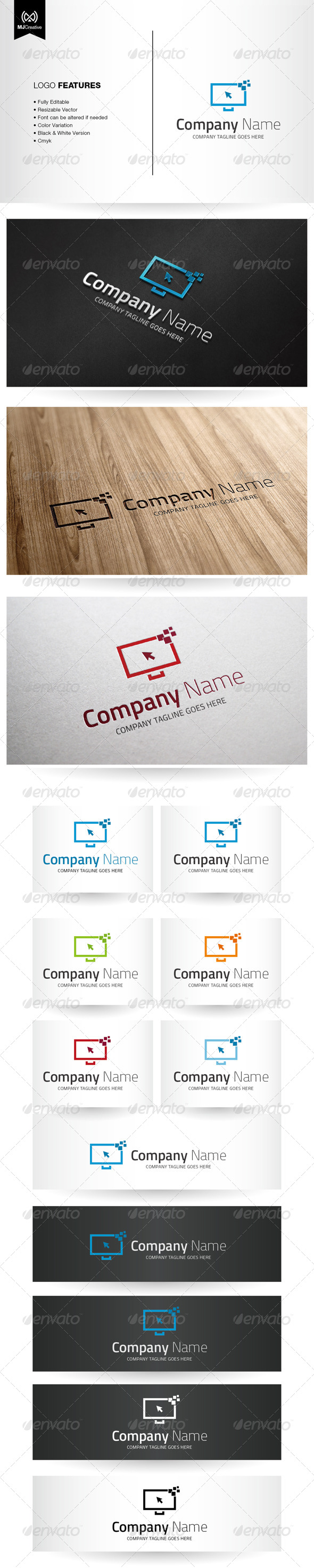 Digital And Technology Screen Logo - Objects Logo Templates