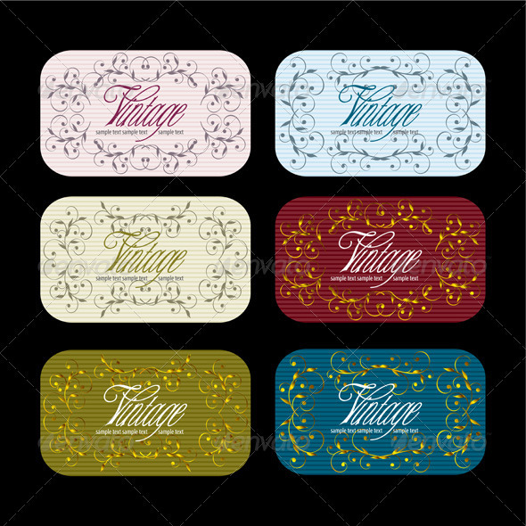 Vintage Wine Labels Set