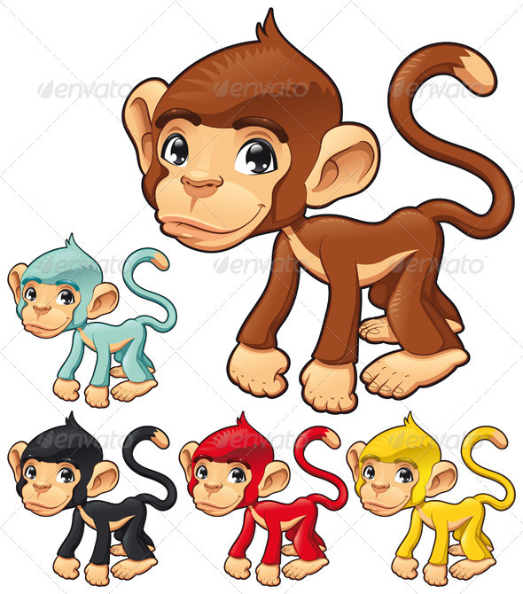 Funny monkey. - Animals Characters