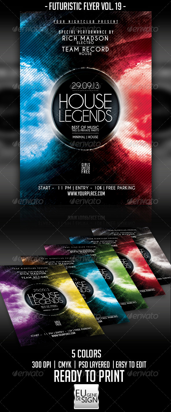 Futuristic Flyer Vol. 19 - Clubs & Parties Events