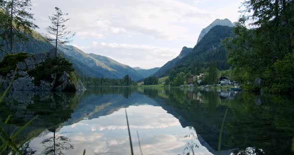 Hintersee Lake and Reflections on Water Surface alt