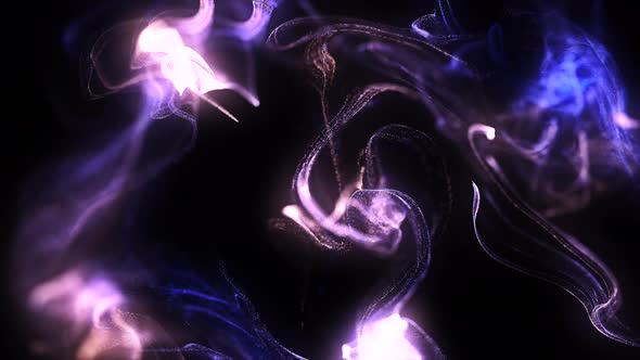 Purple Yellow Particles Background Loop 4K