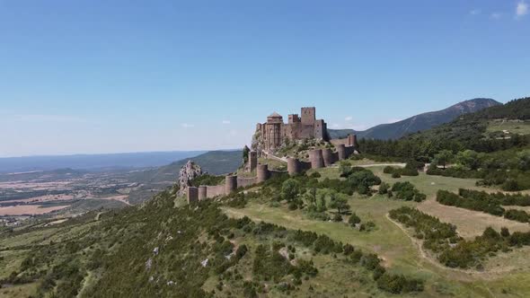 Loarre Castle Aerial View, Spain alt