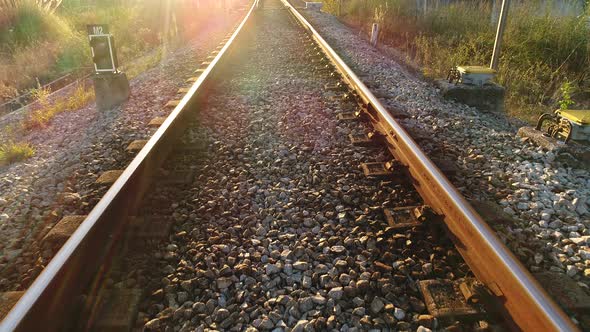 Railroad at Sunset alt
