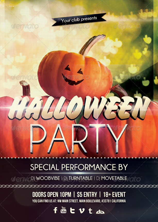 Halloween Party - Flyer by VectorMedia | GraphicRiver