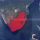 Realistic Earth Zoom Red Alert Highlight Country South Africa - VideoHive Item for Sale