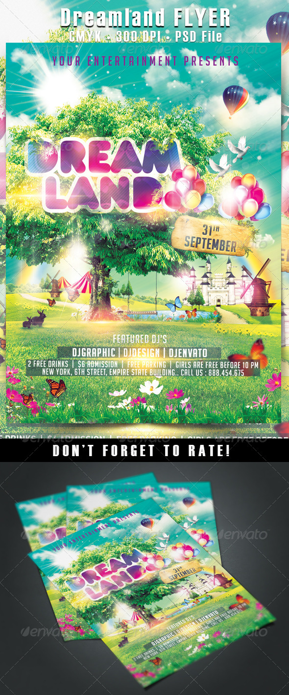 Dreamland Flyer - Events Flyers